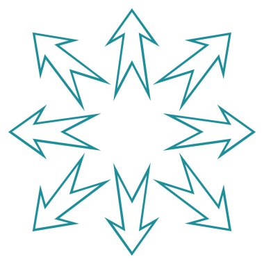 Oklar kontur vektör simgesini genişletin