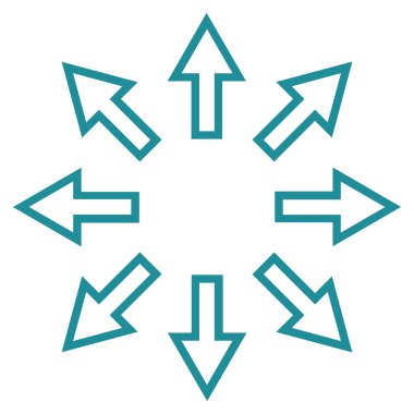 Oklar kontur vektör simge patlayabilir