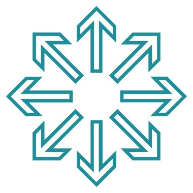 Oklar kontur vektör simge patlayabilir