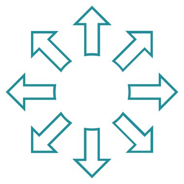 Oklar kontur vektör simge patlayabilir