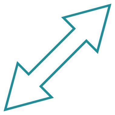 Çapraz ince çizgi vektör simgesi ters çevir