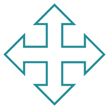 Tam ekran okları vektör simge kontur