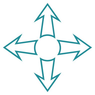 Tam ekran okları vektör simge kontur