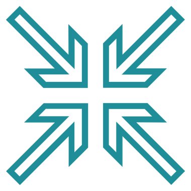 Oklar kontur vektör simge içeriye doğru