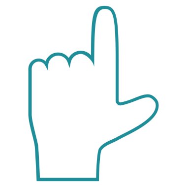 Anahat vektör simge kadar el işaretçisi