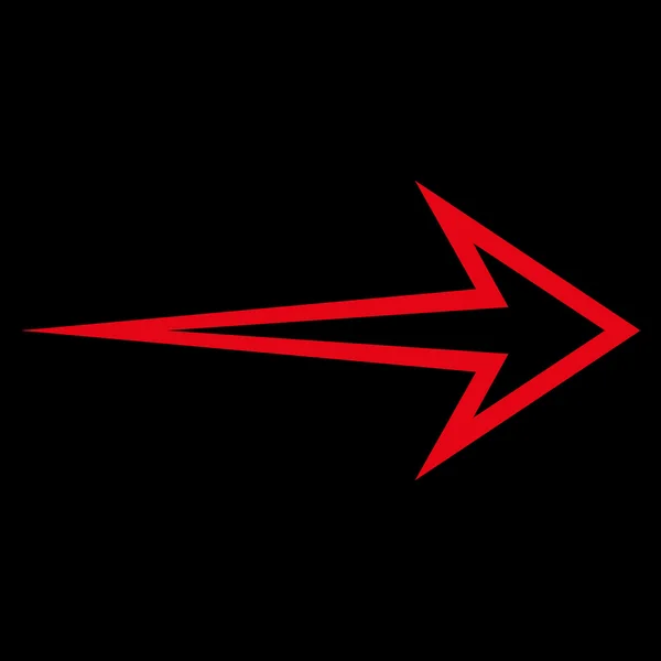 矢印右の線ベクトル アイコン — ストックベクタ