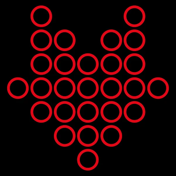 Círculo flecha abajo contorno Vector icono — Archivo Imágenes Vectoriales