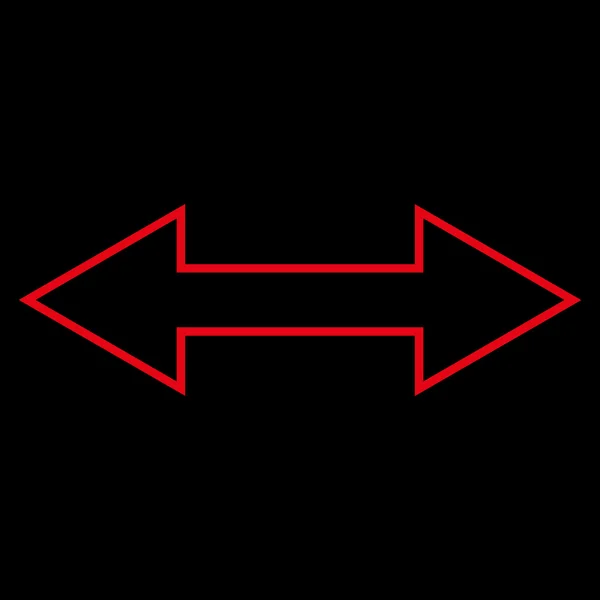 Icône vectorielle horizontale de ligne mince de renversement — Image vectorielle