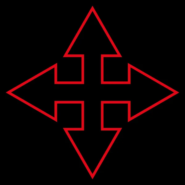 Vollbild-Pfeile streichen Vektor-Symbol — Stockvektor