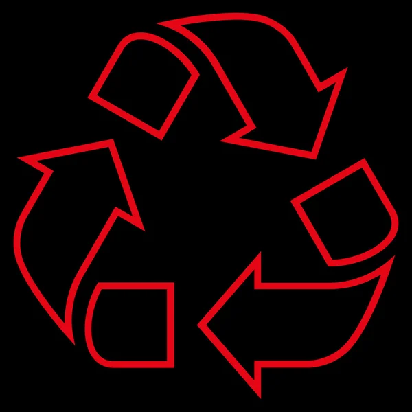 Thin Line Vektor-Symbol recyceln — Stockvektor