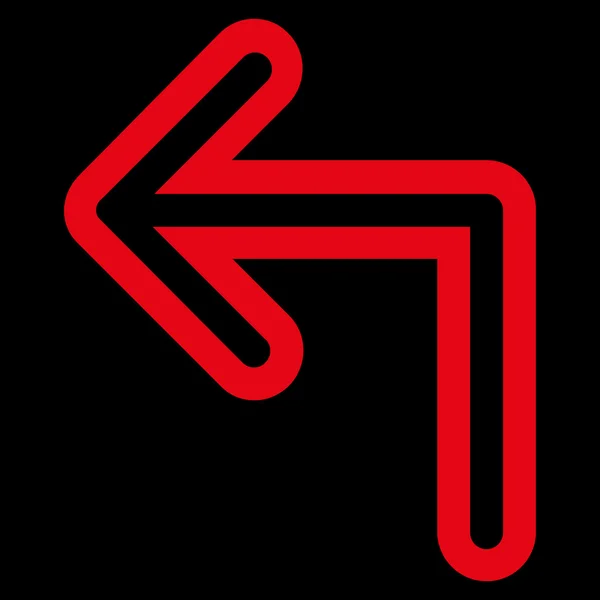 Virați stânga subțire linie Vector Icon — Vector de stoc