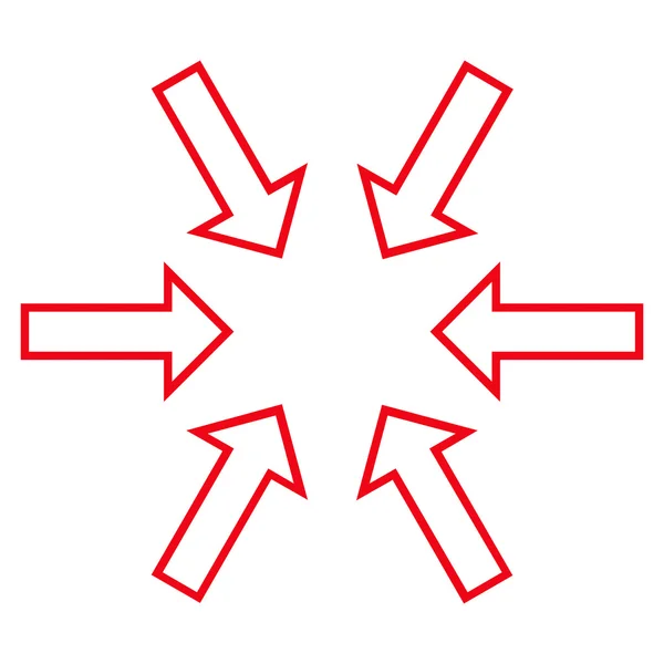 Icône vectorielle de contour de flèches de pression — Image vectorielle