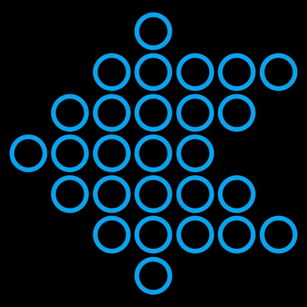 Circle flecha izquierda golpe Vector icono — Vector de stock