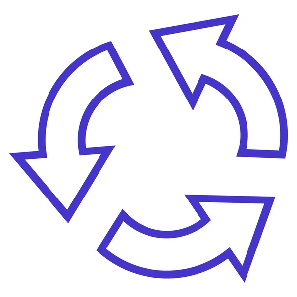 Ícone de vetor de contorno de reciclagem — Vetor de Stock