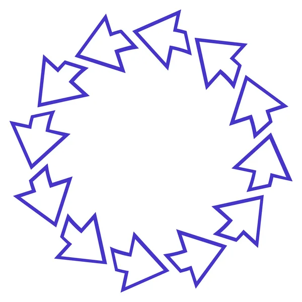Setas de rotação Ícone de vetor de linha fina —  Vetores de Stock