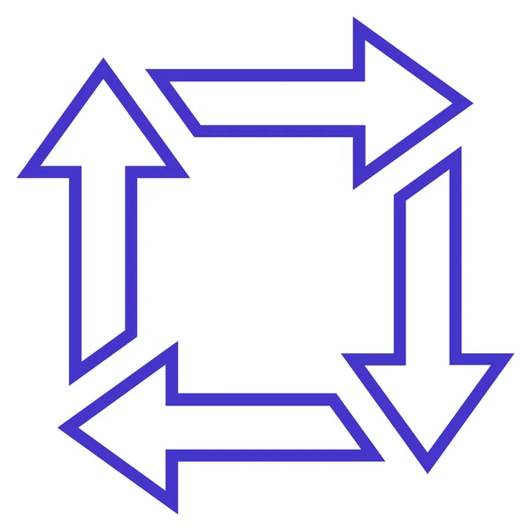 Quadratische Umrissvektorsymbol recyceln — Stockvektor
