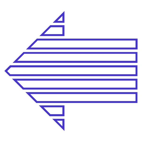 Смуга Стрілка ліворуч Векторна піктограма — стоковий вектор