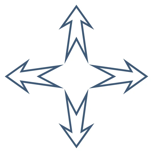 Ampliar Flechas Contorno Vector Icono — Vector de stock