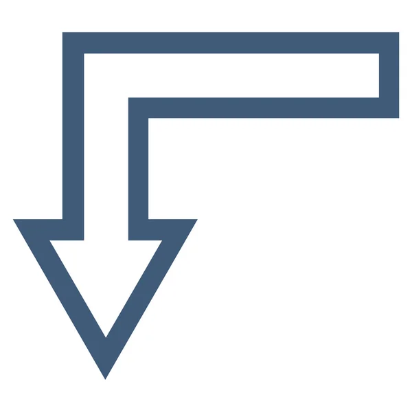 Afslaan van de lijn Vector Icon — Stockvector