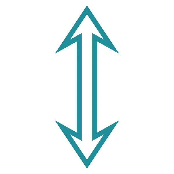 Voltear vertical delgada línea vectorial icono — Vector de stock