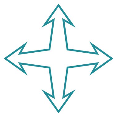 Kavşak okları vektör simge kontur