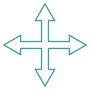 Oklar kontur vektör simge en üst düzeye çıkarmak