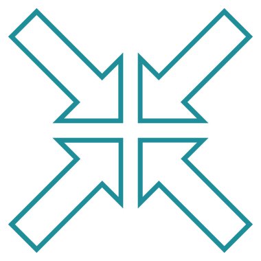 Toplantı noktası anahat vektör simgesi