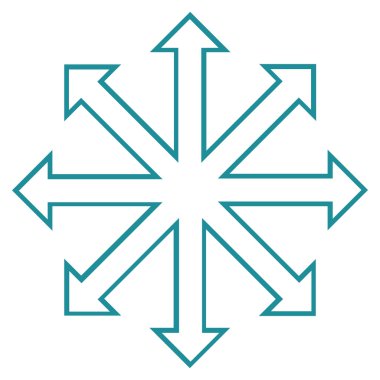 Oklar kontur vektör simge en üst düzeye çıkarmak