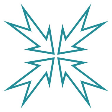 Toplantı noktası kontur vektör simgesi