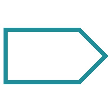 İşaretçi sağ kontur vektör simgesi