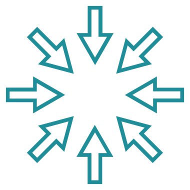 Basınç okları kontur vektör simgesi