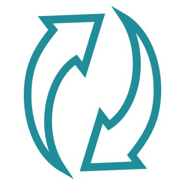 Oklar kontur vektör simge Yenile