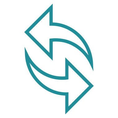 Oklar kontur vektör simge Yenile