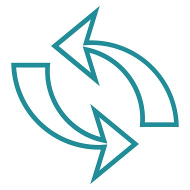 Oklar anahat vektör simge Yenile