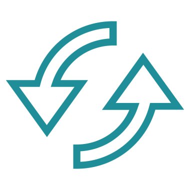 Oklar ince çizgi vektör simge Yenile