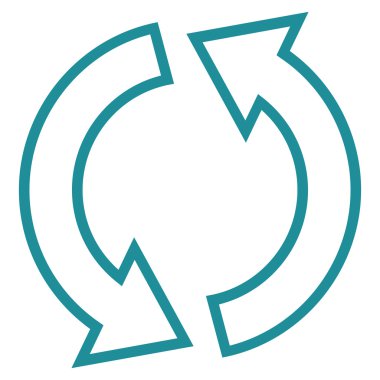 Oklar ince çizgi vektör simge Yenile