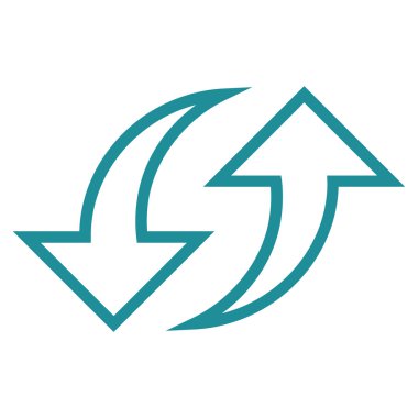 Oklar kontur vektör simgesi yerine