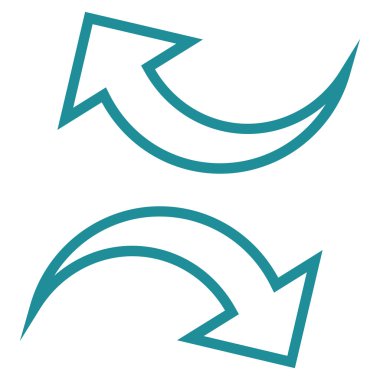 Oklar kontur vektör simgesi yerine