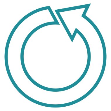 CCW kontur vektör simgesini Döndür