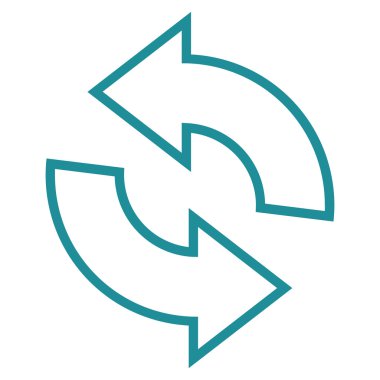 İnce çizgi vektör simge döndürmek