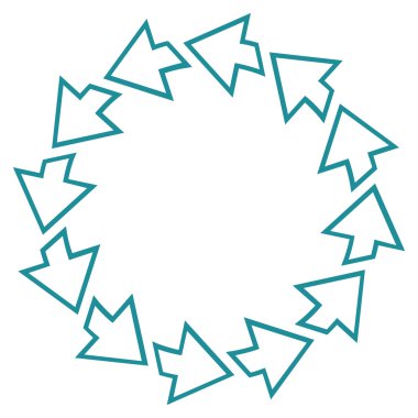 Döndürme oklarını vektör simge kontur