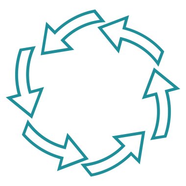 Döndürme Ccw kontur vektör simgesi