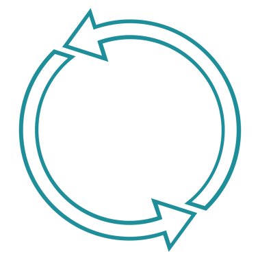 Döndürme Ccw kontur vektör simgesi