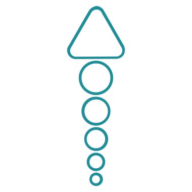 İnce çizgi vektör simge yukarı ok göndermek