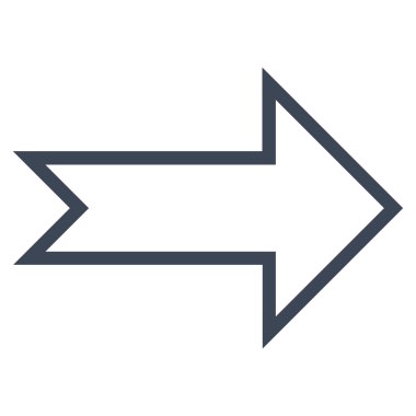 Kontur vektör simgesi sağ ok