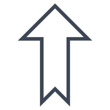 Kontur vektör simge yukarı ok