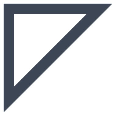 Ok ucu sol yukarı ince çizgi vektör simgesi