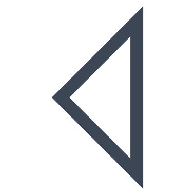 Ok ucu sol anahat vektör simgesi