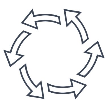 Santrifüj okları satırı vektör simgesi ince