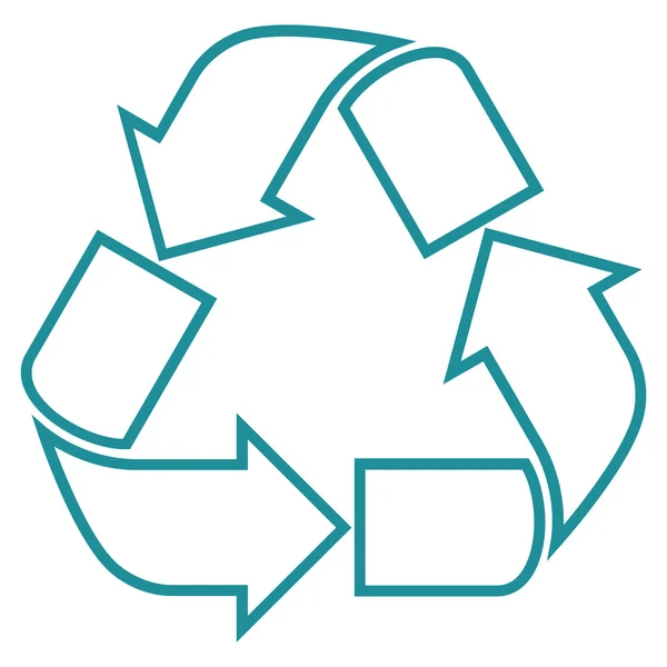 Icône vectorielle de contour de recyclage — Image vectorielle
